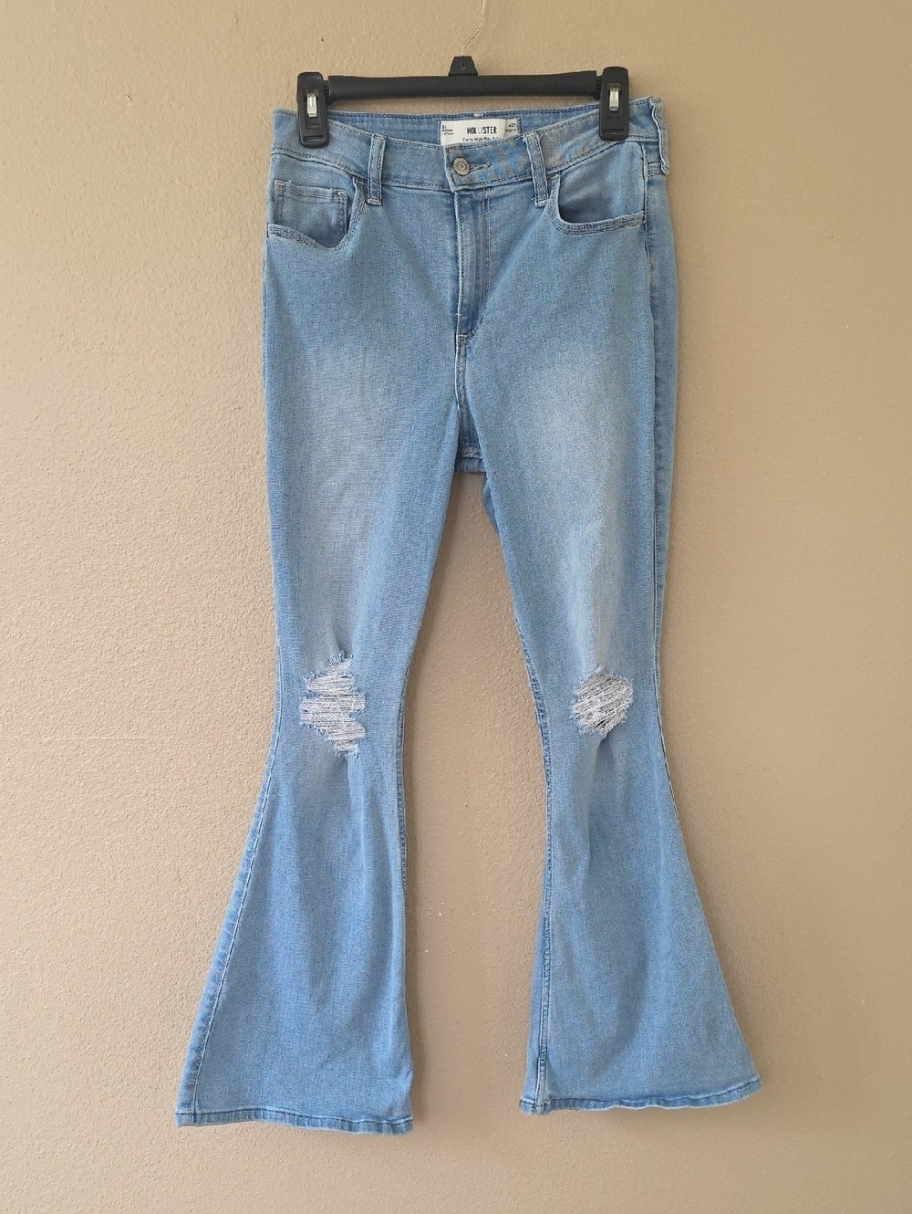 Hollister Womens Curvy High Rise Flare Denim Jeans Western Rodeo - Size 29